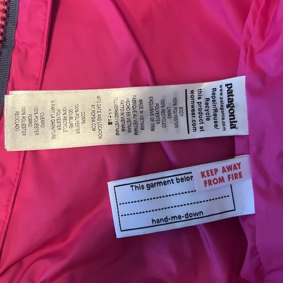 Patagonia Kids Jacket - Cream and Pink - Picture 3 of 3